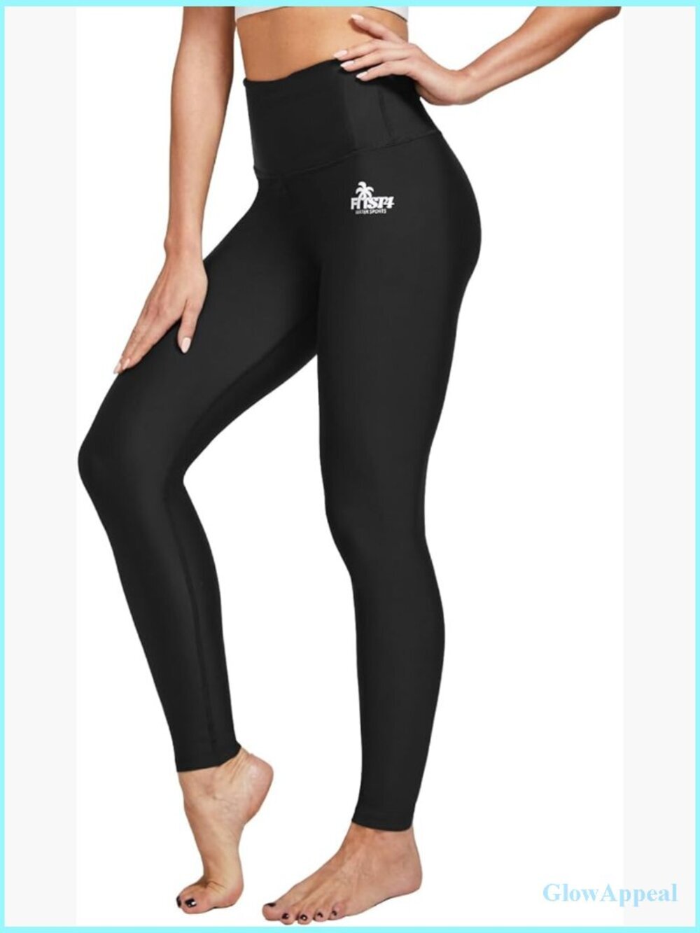 UPF 50+ High Waisted Swim Leggings with Pockets Swim Pants
